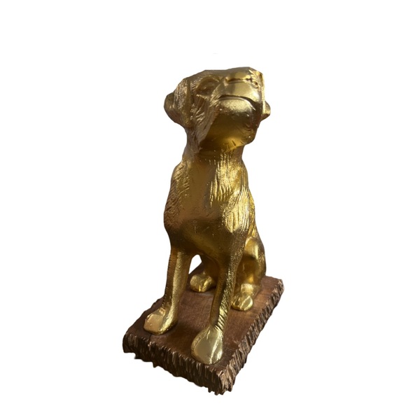 Dog statue gold - Picture 2 of 5